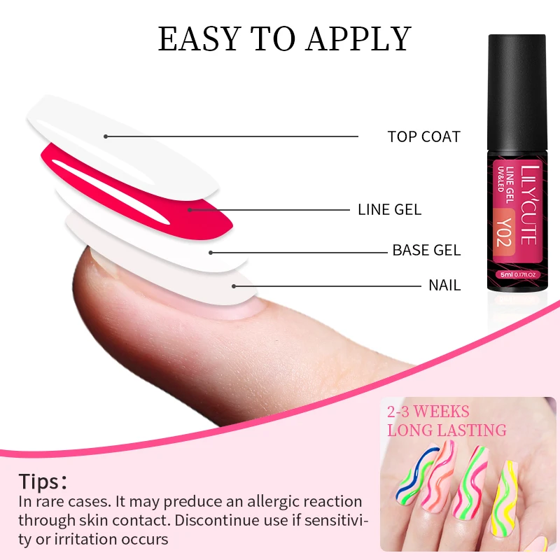LILYCUTE 5ml Luminous Line Gel Nail Polish Glow In Dark Fluorescent Neon UV LED Semi Permanent Soak Off DIY Painting Varnish | Красота и