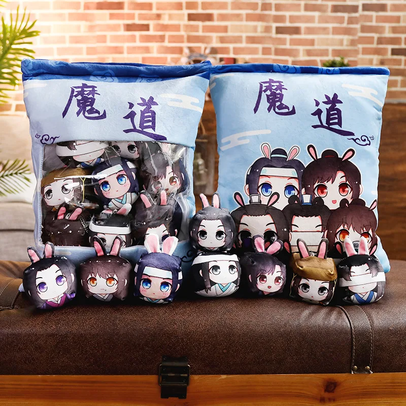 1Pc Anime The Founder Of Diabolism Demon Slayer Plush Pillow Cute Doll Soft Toy Cushion Gift Around | Канцтовары для офиса и