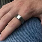 2020 простые матовые мужские кольца шириной 8 мм, трендовые трехцветные кольца из нержавеющей стали для мужчин, ювелирные изделия, подарок