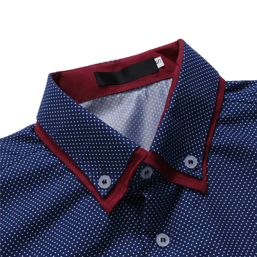 Рубашка мужская с длинным рукавом модная деловая повседневная одежда осень-зима