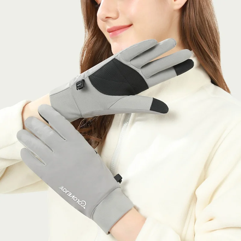 

Женские зимние кашемировые теплые велосипедные перчатки, лыжные перчатки, нескользящие перчатки для сенсорных экранов, ветрозащитные водо...