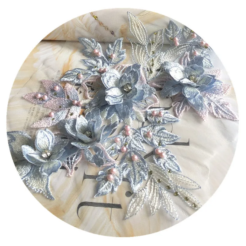 1 шт. Сделай Сам кружевное ремесло трехмерный цветок из бисера сетка вышивка