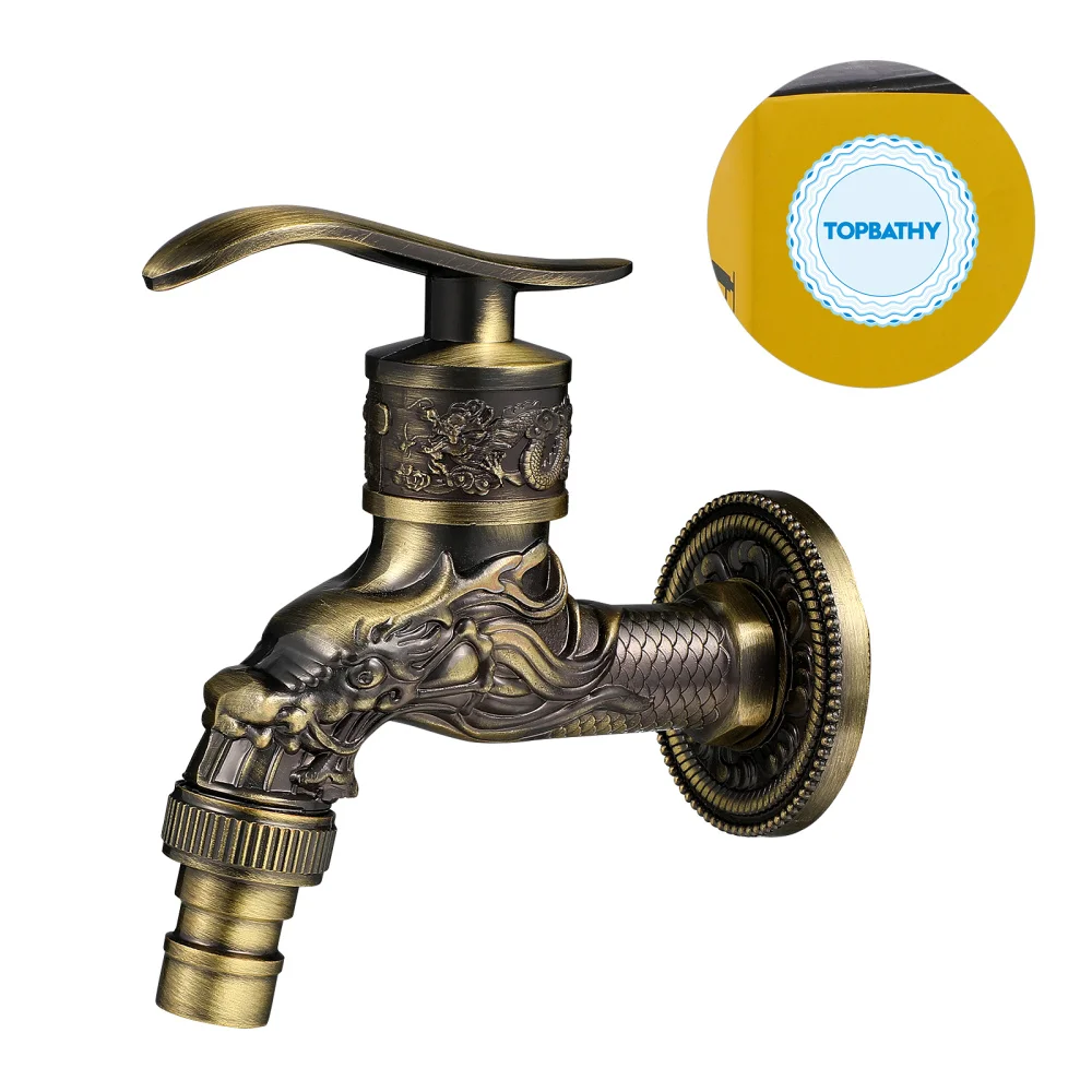 

TOPBATHY Single Handle Faucet Antique Sink Water Tap for Bathroom Kitchen Washing Machine