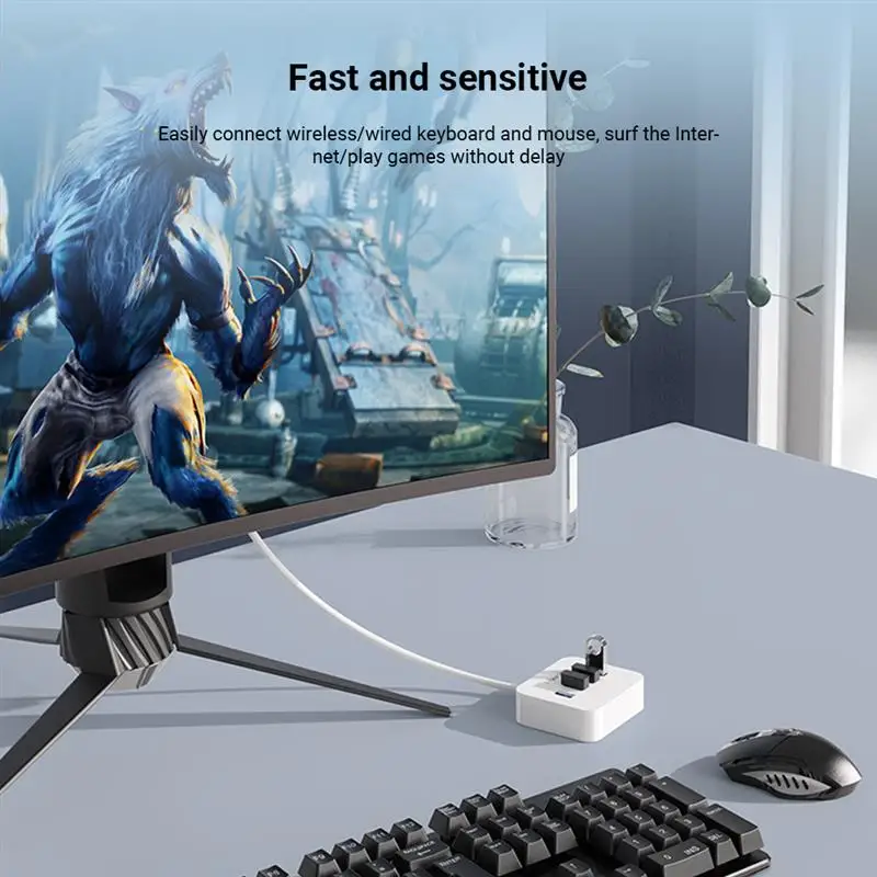 

F110 4 Port USB HUB Mini USB 3.0 Splitter Multiple Power Adapter Expander Computer Accessories For Laptop PC