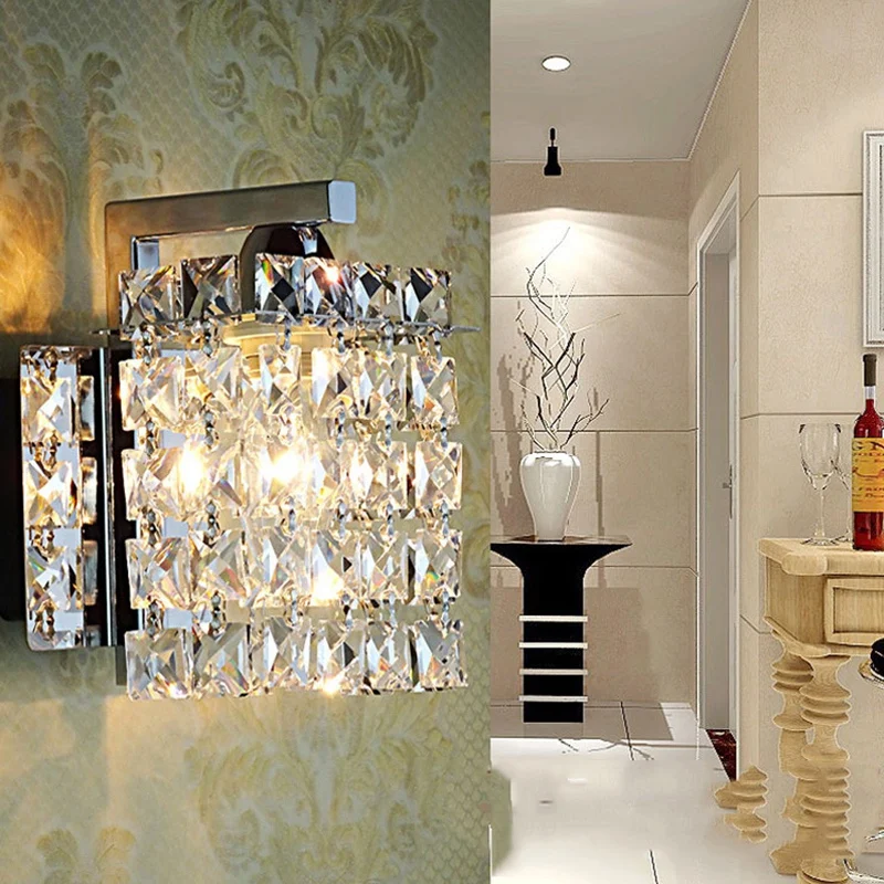 

New Led Crystal Wall Lamp Wall Lights Home Lighting Living Room Modern Wall Light Lampshade for Bathroom