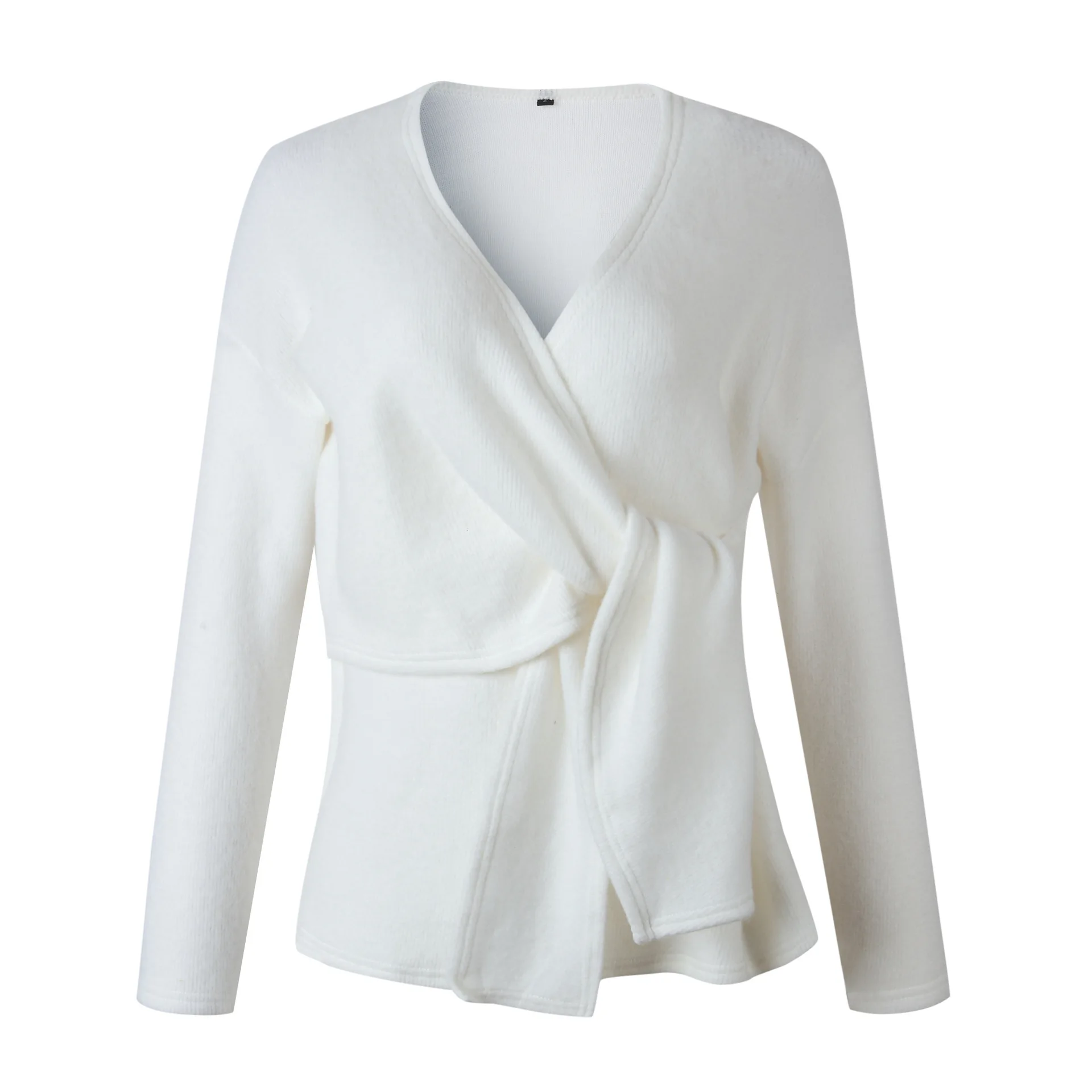 Модное сексуальное женское зимнее шерстяное пальто на шнуровке с длинным