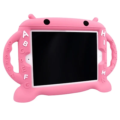 5411PK CHINFAI ребенок силиконовый чехол для iPad 4 противоударный чехол для iPad 2 мультфильм безопасный моющийся чехол для iPad 2/3/4 9,7 ''с автомобиля ремень - Цвет: 5411PK