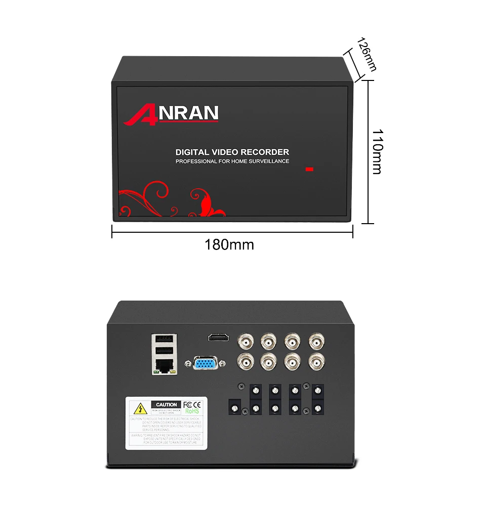 ANRAN 4CH/8CH CCTV Системы 8 шт. 1080P Открытый Защита от атмосферных воздействий Камера AHD DVR Kit День/Ночь Камера видеонаблюдения Системы