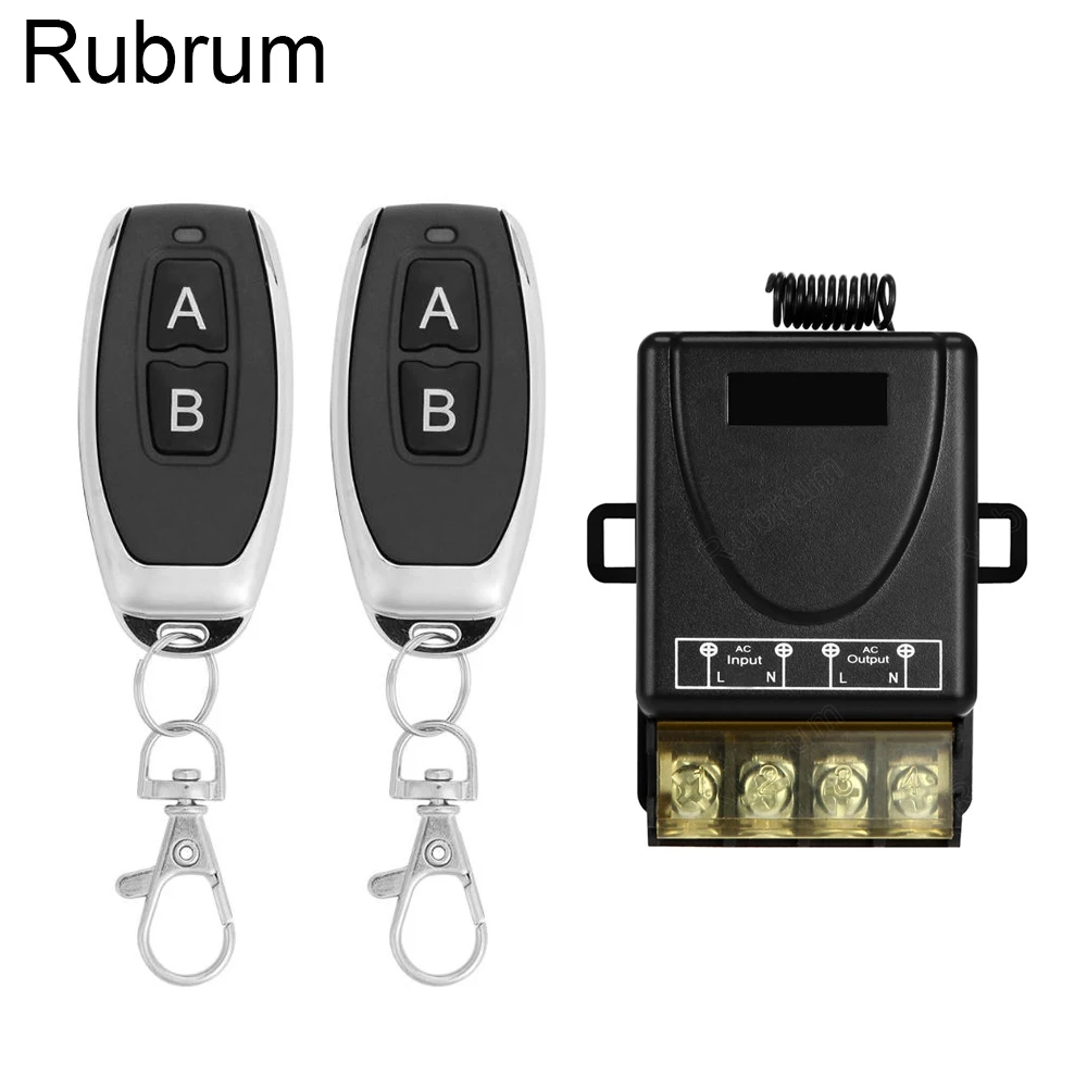 Rubrum 433 МГц беспроводной пульт дистанционного управления AC 220 В 1CH 30A RF релейный