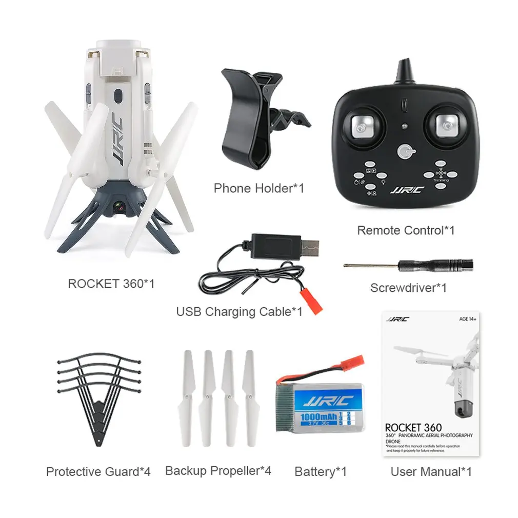

Квадрокоптер JJR/C H51, Радиоуправляемый, как ракета, 360 Wi-Fi, FPV, селфи, Дрон с камерой HD 720P, стабилизация высоты, Радиоуправляемый, игрушка в подар...
