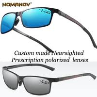 al mg alloy shield men women sun glasses polarized mirror sunglasses custom made myopia minus prescription lens 1 to 6