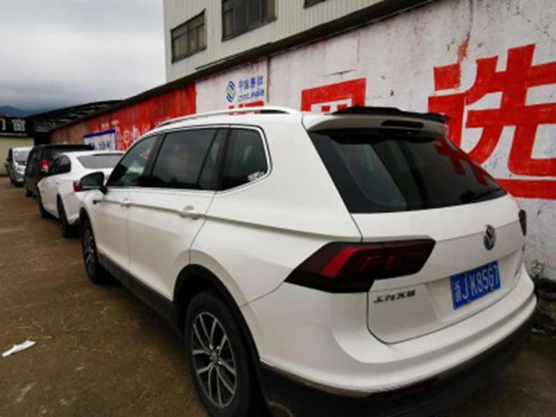 

Для Volkswagen Tiguan L хэтчбек abs 2017 + изысканный верхний спойлер крыло багажник губа бахилы Тюнинг Автомобиля