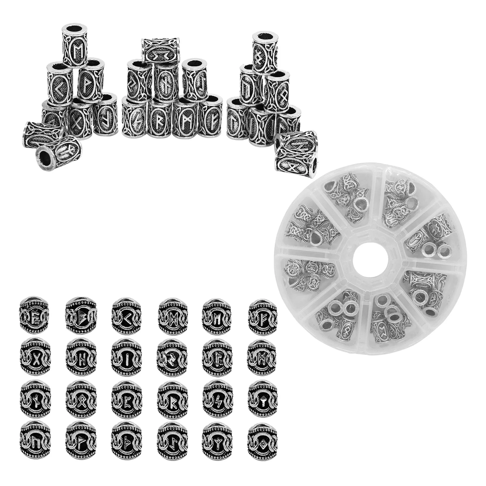 

48 шт. набор экзотических бусин викингов античные скандинавские бусины для волос самодельные ювелирные изделия