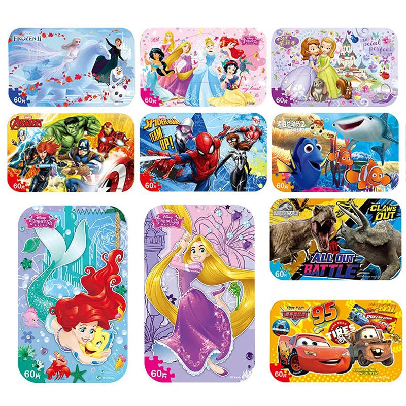 

Disney 3d Puzzle / Frozen 2 Puzzle 60 Pieces Children'S Educational Toy Wooden Puzzle Marvel Puzzle Mermaid Princess Kids Puzzle