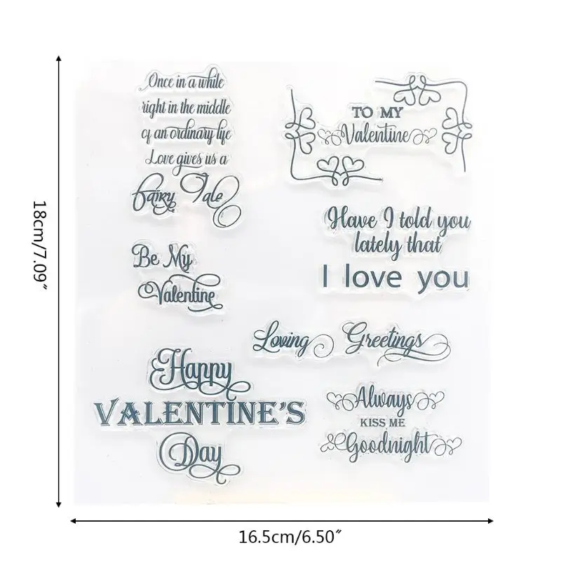 

Happy Valentines Day Silicone Clear Seal Stamp DIY Scrapbooking Embossing Photo 95AA