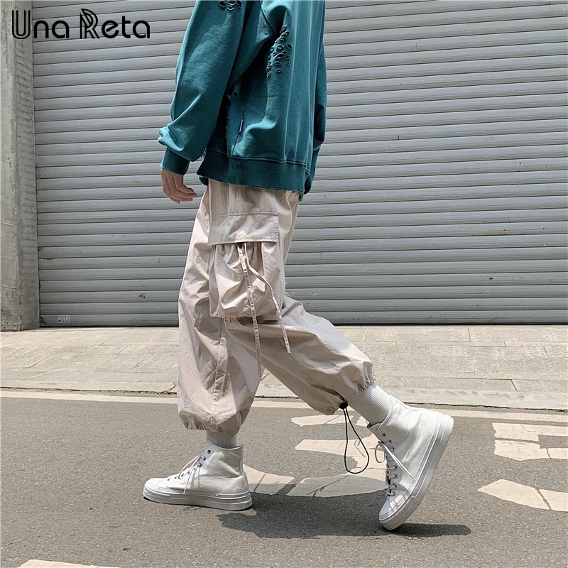 

Una Reta Men's Pants 2021 Spring New Streetwear Men Clothing Loose Joggers Harajuku Hip Hop Hipster Casual Sweatpants Men