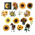 50 шт. завод красивые желтые наклейки с подсолнухами для DIY канцелярские ноутбука СКЕЙТБОРД гитара с рисунком 
