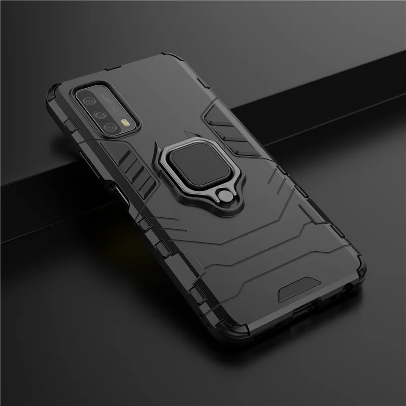 

For Vivo iQOO Z1x Case Cover iQOO U1 Z1 x Pro Neo Z5x Z6 Shockproof Bumper Magnetic Ring Holder Armor Stand Phone Case iQOO Z1x