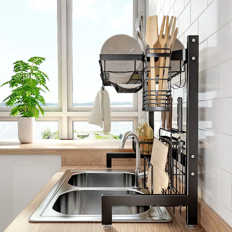 Сливная раковина шкаф кухонная полка нержавеющая сталь выше чашка для дома со