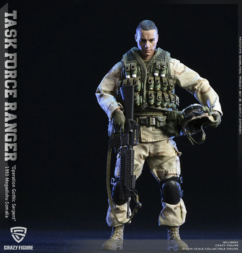 CrazyFigure LW003 1/12 шкала США военный 75-й рейнджерский полк гренадер Somalia фигурка куклы полный набор игрушек для фанатов