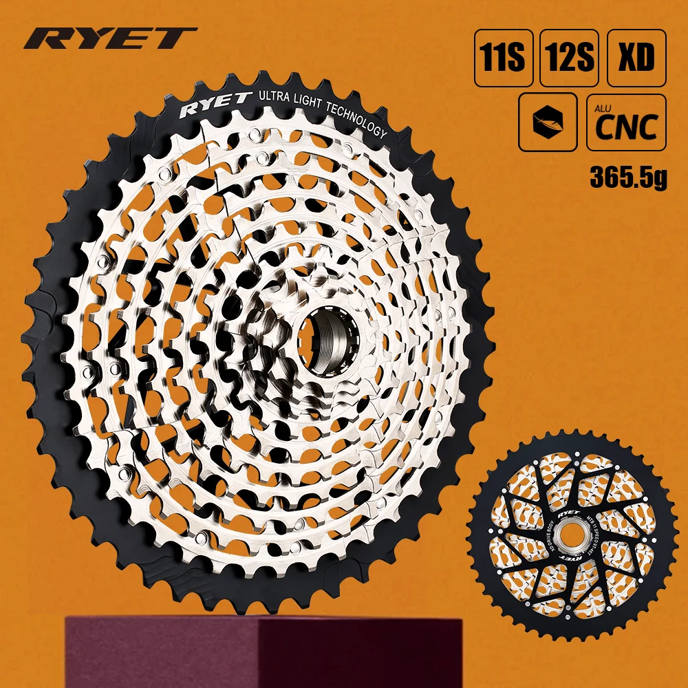 

RYET ULT 11 Speed 9-46T кассеты MTB XD кассеты сверхлегкие 355g стальные прочные Ultimate 11s звездочки 9-46 k7 11 S кассеты