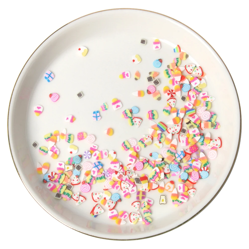 

20 Grams Polymer Clay Fruit Slices Slime Soft Pottery For Nail Supplies Phone Accessories Decoration DIY Charms Child Christmas