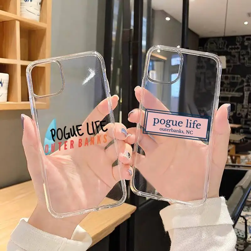 

Outer Banks-Livin' The Pogue Life Phone Case For iphone 13 12 11 8 7 plus mini x xs xr pro max Transparent soft