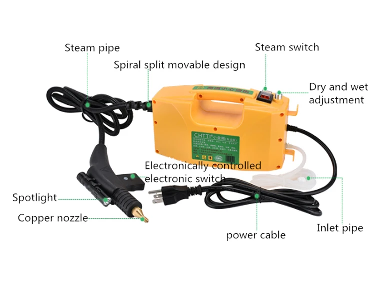110V 220V Электрический паровой очиститель 2600W/3000W Паровая машина для чистки EU/AU/UK/US