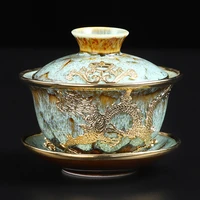 150ml tea tureen vintage ceramic gaiwan handmade tea bowl chinese kung fu teaware container puer bowl drinkware as birthday gift