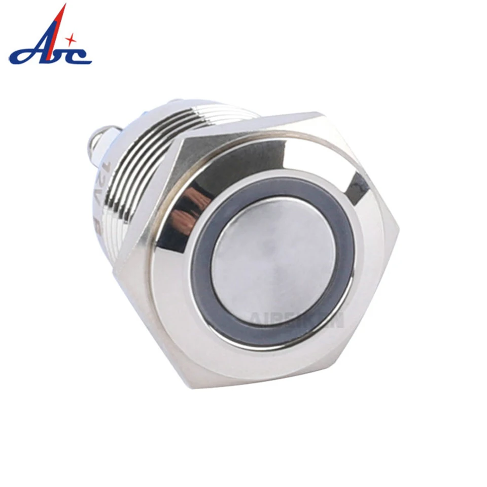 16 мм мгновенная плоская головка винтовой терминал металлическая кнопка