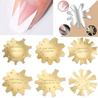 french nail stencil nail edge trimmer multi sizes v line nail template stainless steel french nail cutter easy french smile line