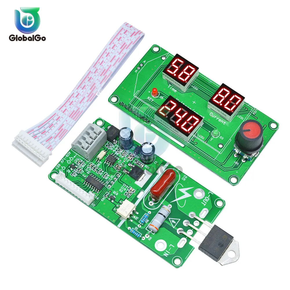 

Spot Welding Machine Current Board Welder 40A/100A Transformer Controller Board Timing Control Time Current With Digital Display