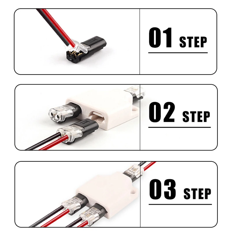 Wire Cable Connector Crimp Terminal Splitter Box Set With for Audio Auto Moto Lighting System Junction 22-18AWG | Обустройство дома