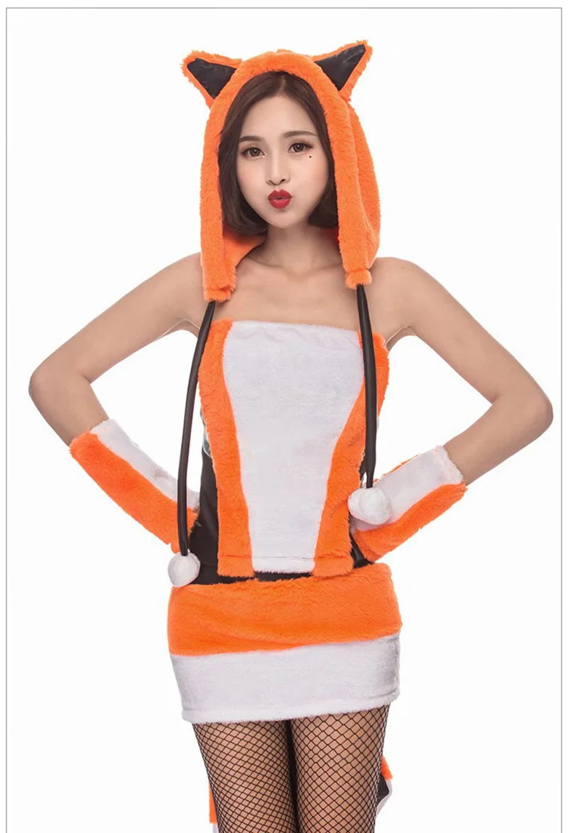 Игровой наряд для девочек женский сексуальный костюм лисы платье-кигуруми