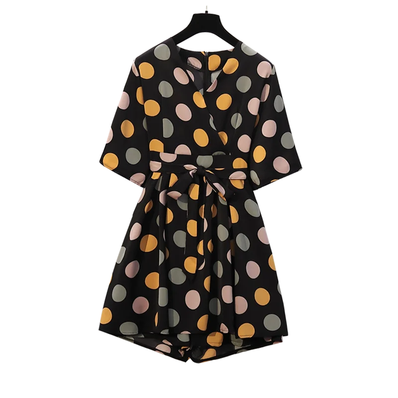 

Summer Women's Chiffon Suit Two Piece Set Mini Dress Tops And Shorts L-4XL Large Plus Size Metching Set Outfit Daisy Tracksuit