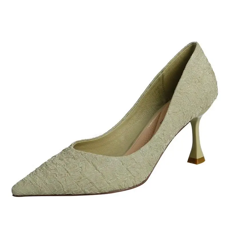 

Cresfimix Women Sweet Light Weight Pointed Toe Green Shallow Mouth Stiletto Heels Lady Cute Casual Street Party Heel Shoes A6708