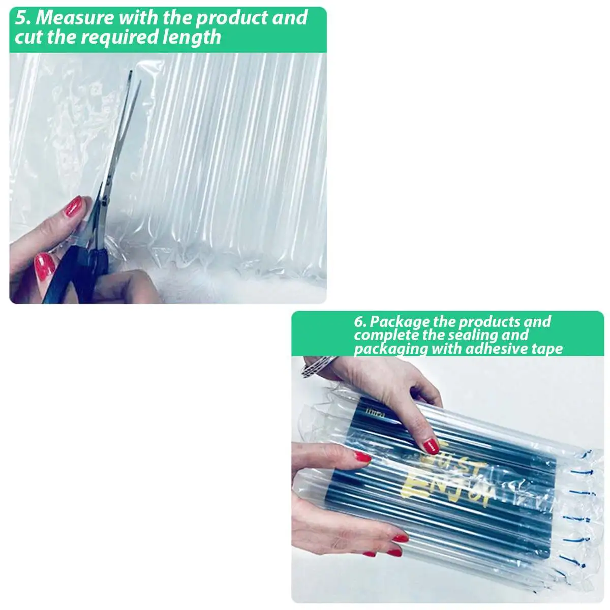 

50M Inflatable Air Column Buffer Plastic Packaging Bump Filling Protective Bubble Anti-pressure Shock Express Mail Bags