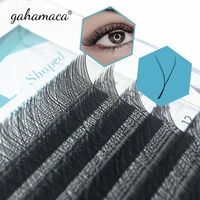 gahamaca yy shape hand woven premium mink soft light natural eyelashes extension makeup mesh net cross false lashes individual