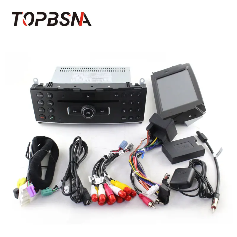 TOPBSNA Android 10 Car DVD Player For Mercedes Benz C200 C180 W204 2007-2010 WIFI multimedia GPS Navigation 1 Din Radio Auto | Автомобили