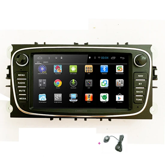 Автомобильный dvd-плеер на основе Android 2 Din радио gps Navi для Ford Focus Mondeo Kuga C-MAX S-MAX Galaxy Аудио Стерео головное устройство - Цвет: with micphone