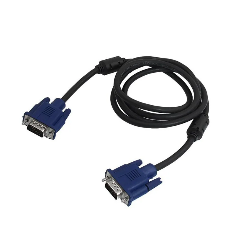 1 5/1 8 м черный синий VGA 15-контактный штекер-штекер кабель для монитора компьютера