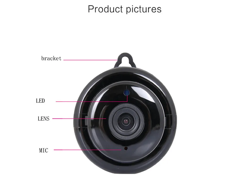 Беспроводная мини Wi-Fi ip-камера с разрешением 720 P, облачное хранилище, инфракрасное ночное видение, умный дом, безопасность, детский монитор, обнаружение движения, sd-карта