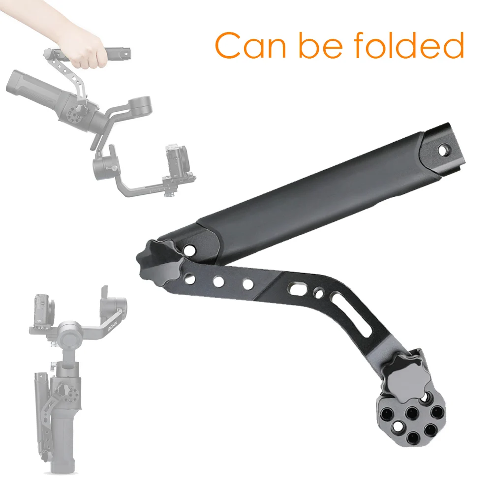 

Gimbal Accessories Foldable L Bracket Stand Handle Aluminum Grip with Hot Shoe 1/4 Screw for DJI RSC 2 Ronin SC/S Accessories