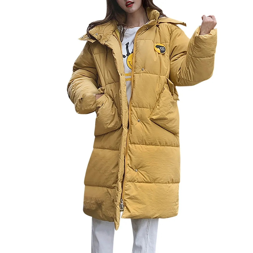manteau femme winter coat Women Winter Dinosaur Print Hooded Pocket Long Sleeve Coat abrigos mujer invierno