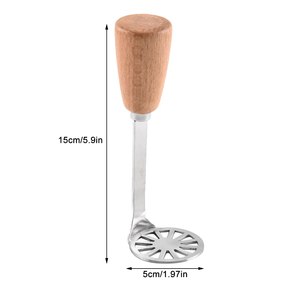 

Pressed Potato Masher Stainless Steel Fruit Vegetable Tools Press Crusher Smooth Mashed Potato Crusher Fruit Tool Kitchen Gadget