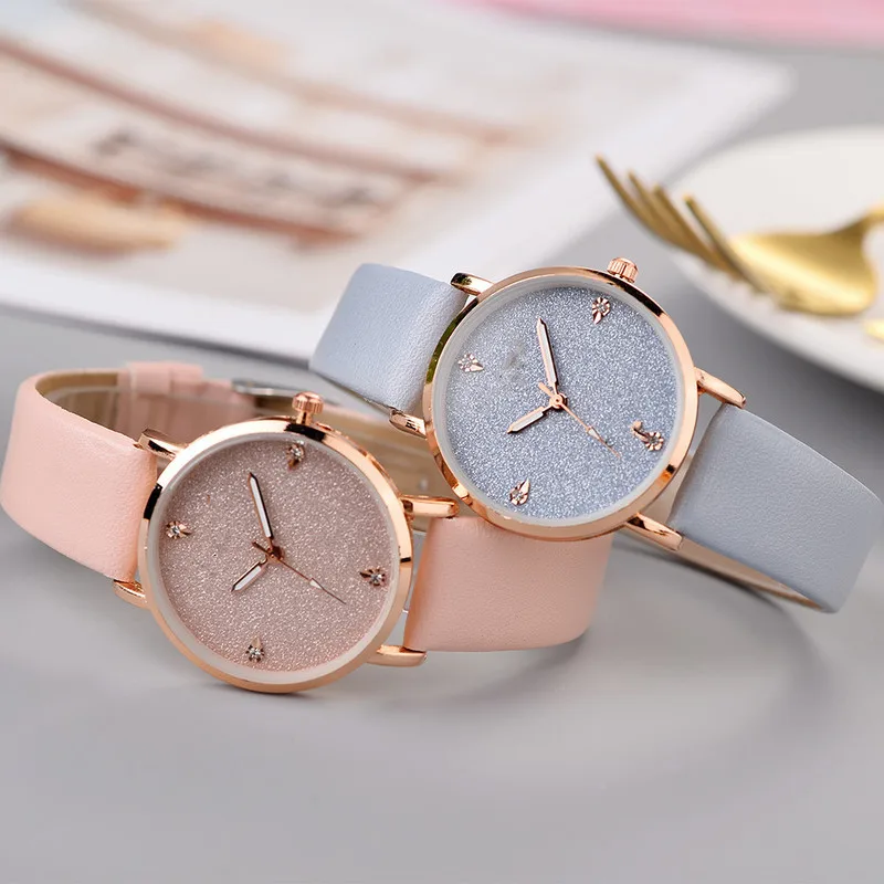 Лидер продаж романтичные женские модные Звездные роскошные часы повседневные