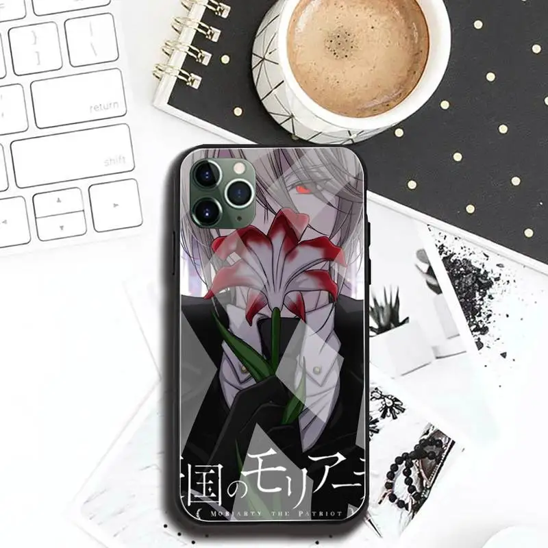 Чехол для телефона с аниме Moriarty the Patriot закаленное стекло iPhone 12 11 Pro Max Mini XR XS MAX 8X7 6S 6