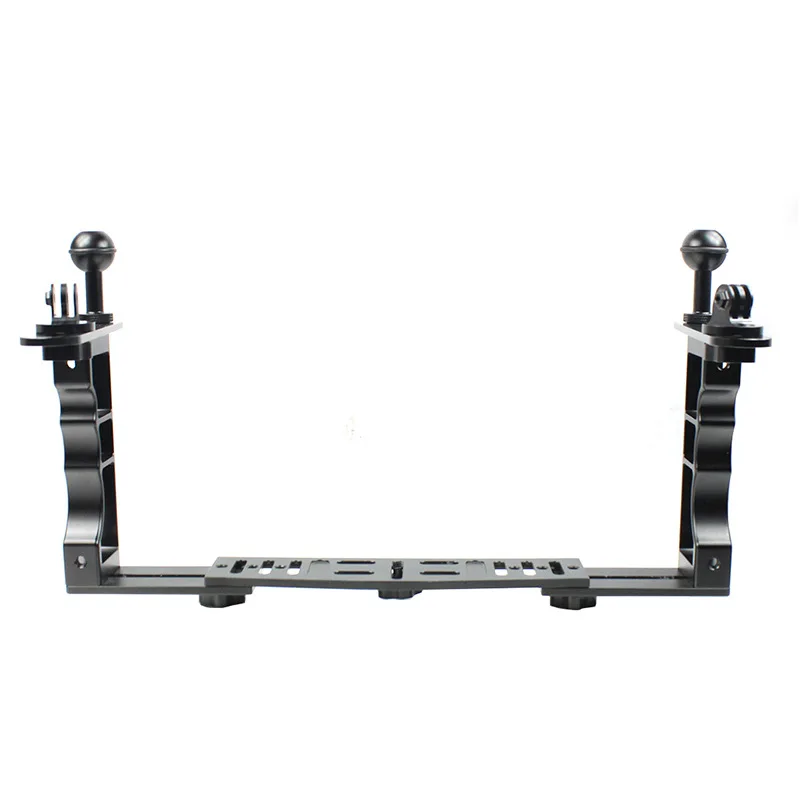 Двойной ручной кронштейн для дайвинга с адаптером верхней камеры