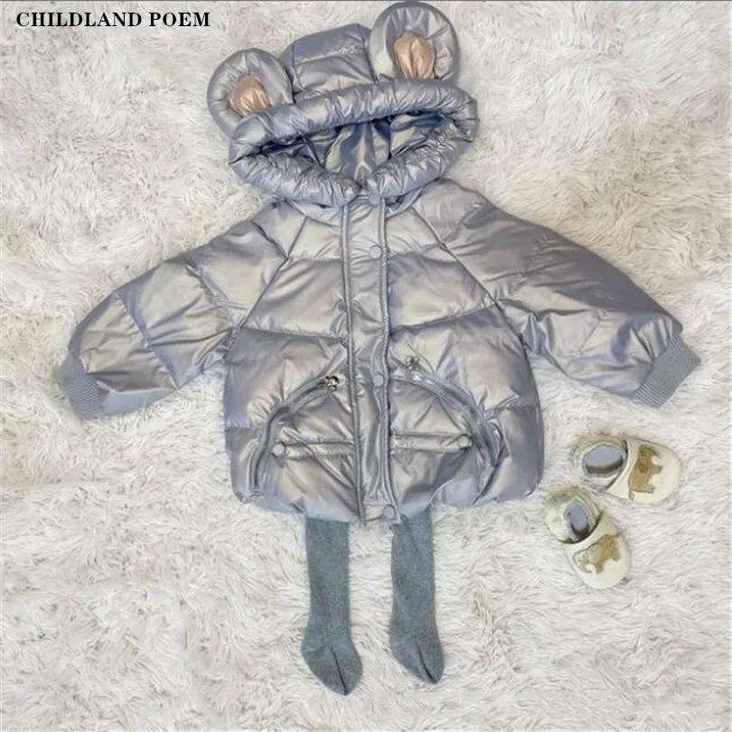 

Детская утепленная куртка с капюшоном, зимняя утепленная парка для девочек, пуховик для малышей, детский комбинезон