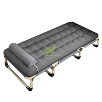 folding bed sun lounger sleeping bed officeoutdoor camping chaise longue nap bed with cushion pillowmaskbag